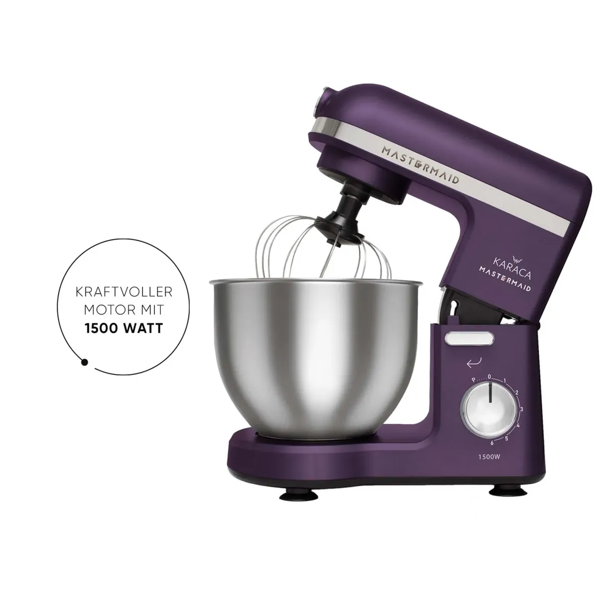 Karaca Mastermaid Chef Küchenmaschine Grape Purple 1500W 5 Lt