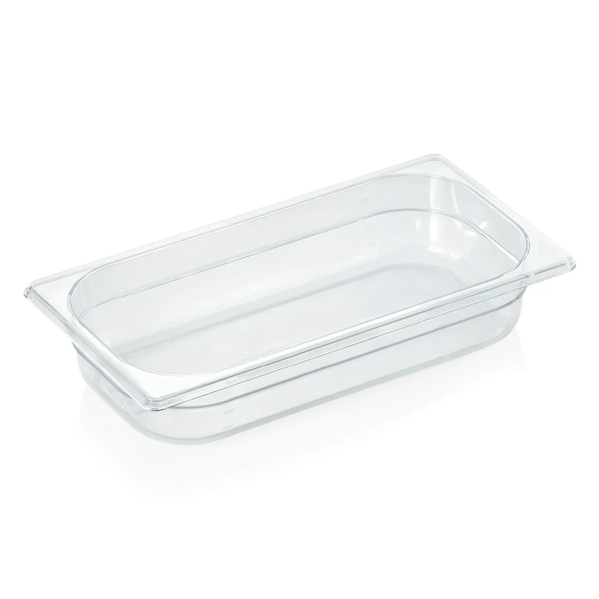 GN Behälter 1/3 GN 94, Höhe wählbar, mit Skalierung, Polycarbonat