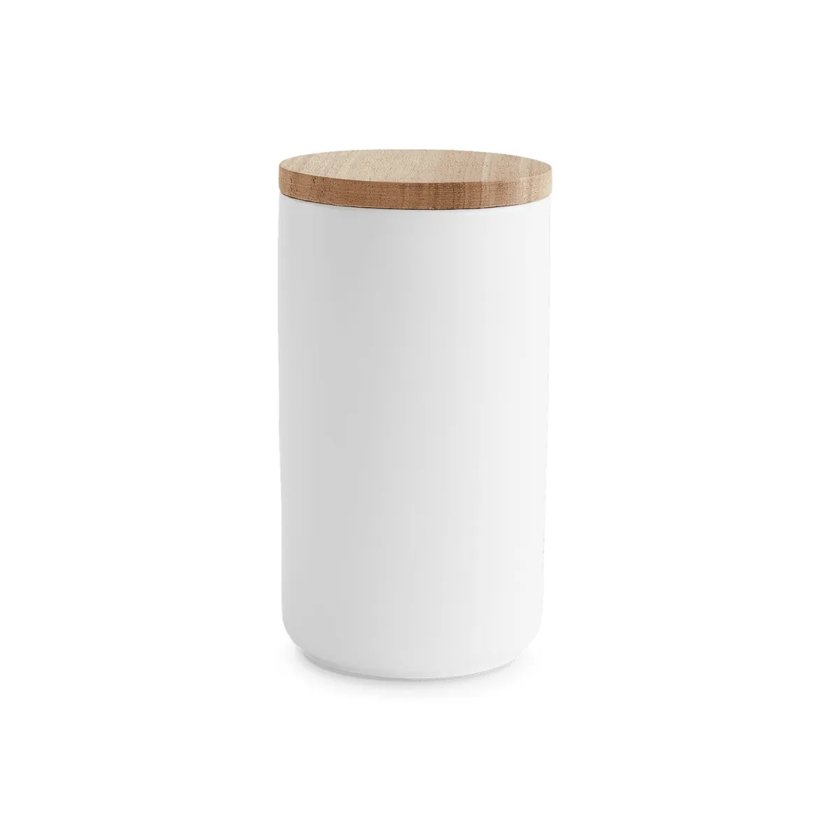 Keramik Vorratsdosen mit Holzdeckel Sweet Scandi - Weiß (10x18cm)