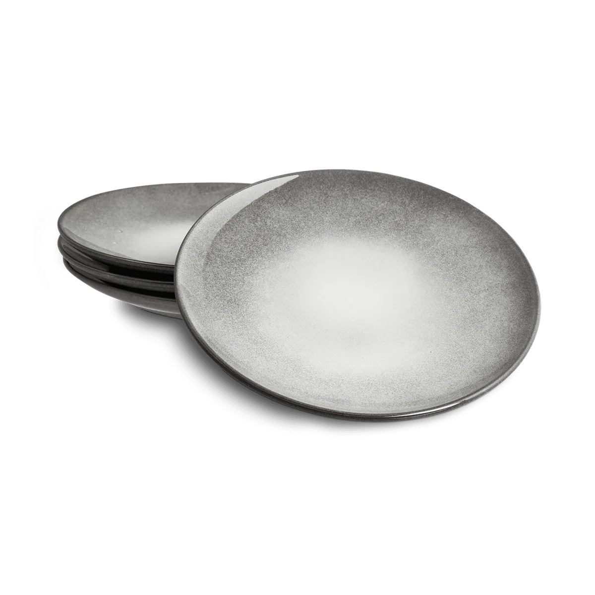 Teller Misty Cliff 4er-Set - Grau