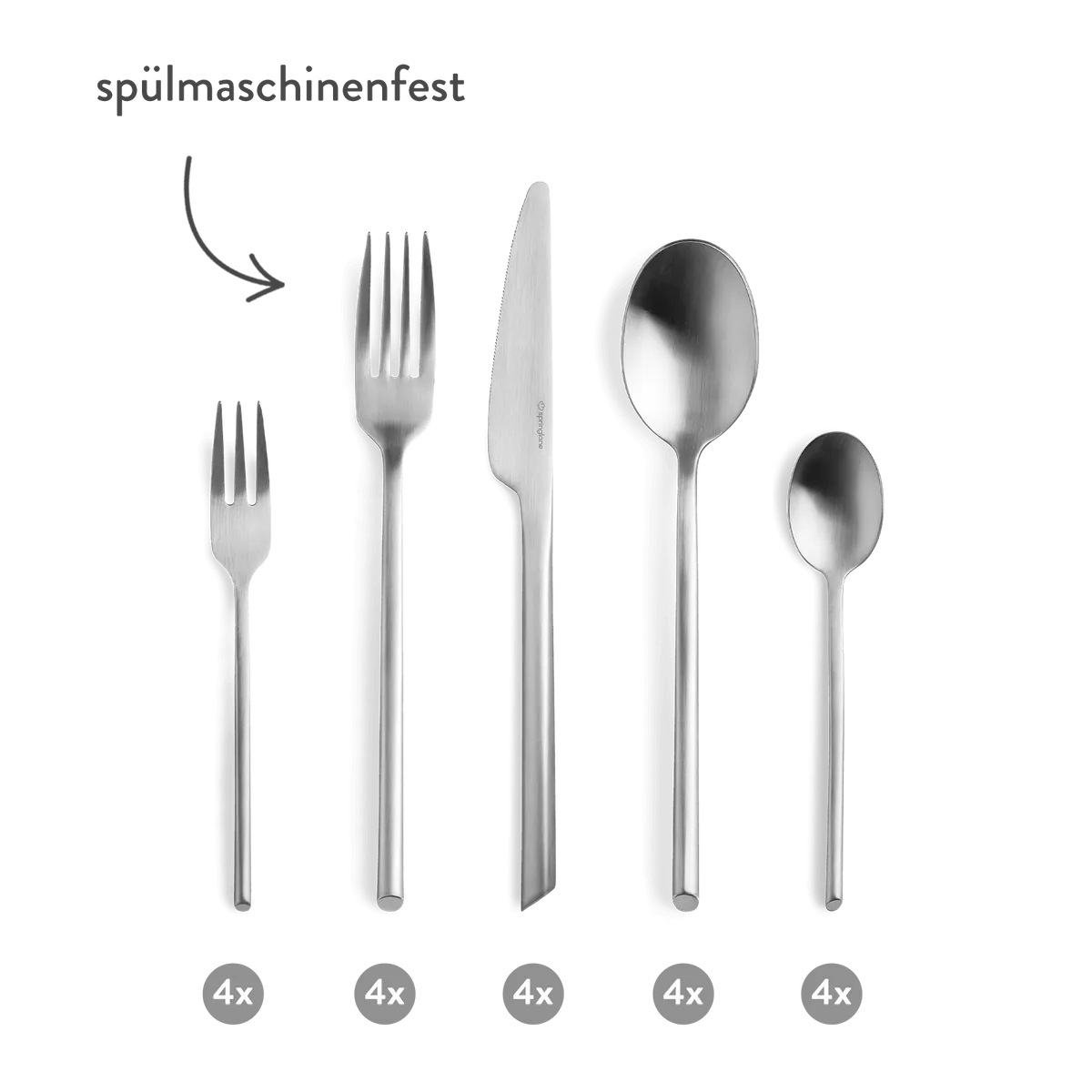 Besteck Set aus rostfreiem 18/10 Edelstahl