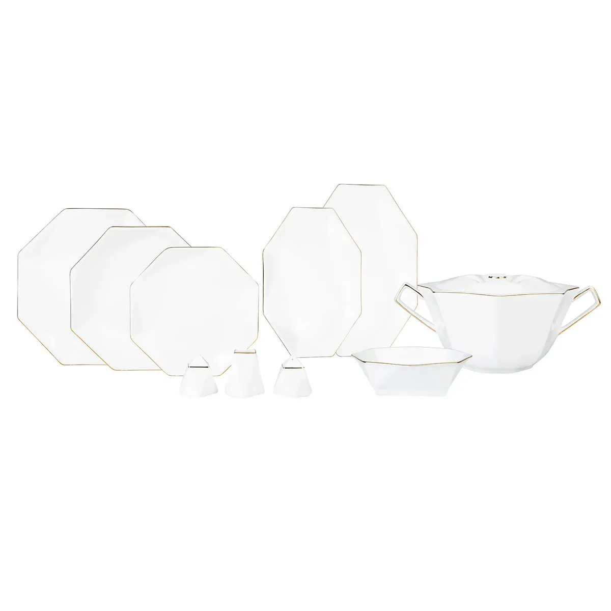 Karaca Fine Pearl Quarz Gold Tafelservice-Set -62- teilig für 12 Personen