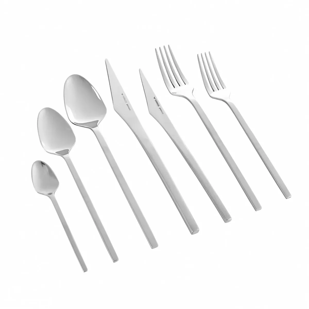 Karaca Way 316+ 84 Teiliges Premium Besteckset aus Stahl für 12 Personen