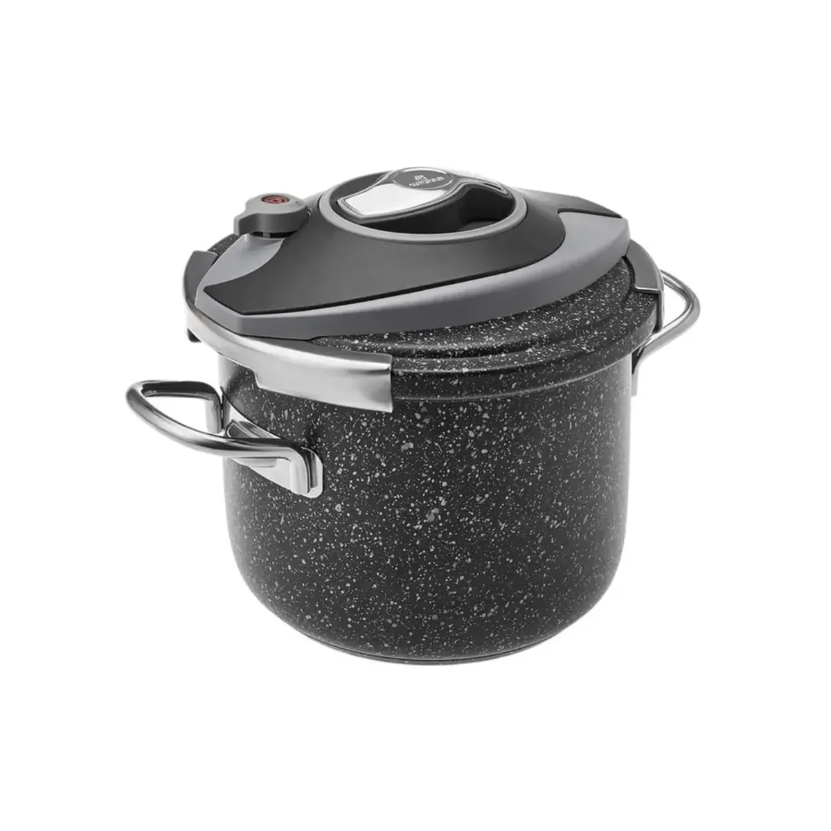Karaca Biogranit Steel Plus 6 Liter Schnellkochtopf Schwarz