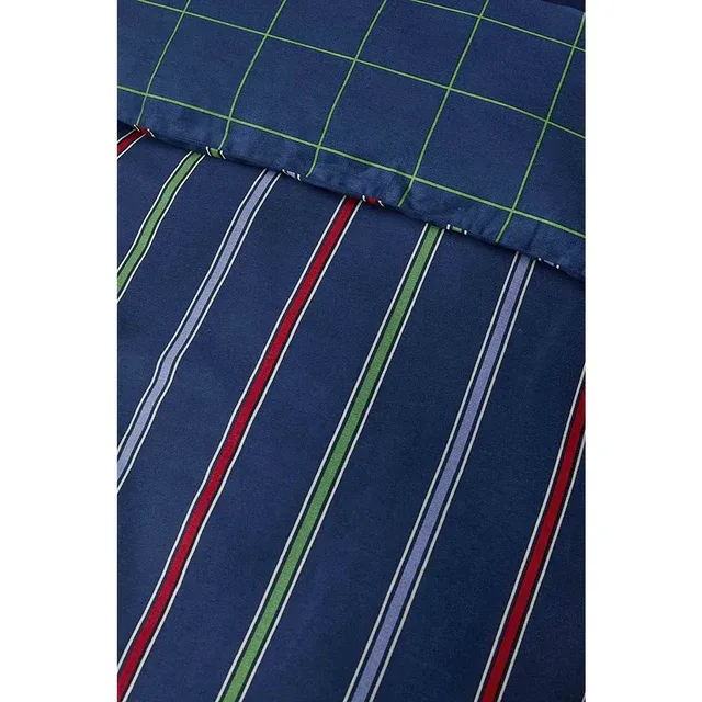 Nautica Home Ray Bettbezug aus 100 % Baumwolle, 200 × 200 cm, Navy Blue Multi