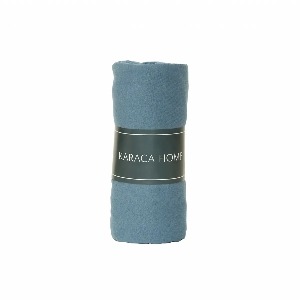 Karaca Home Indigo gekämmtes Doppelspannbetttuch