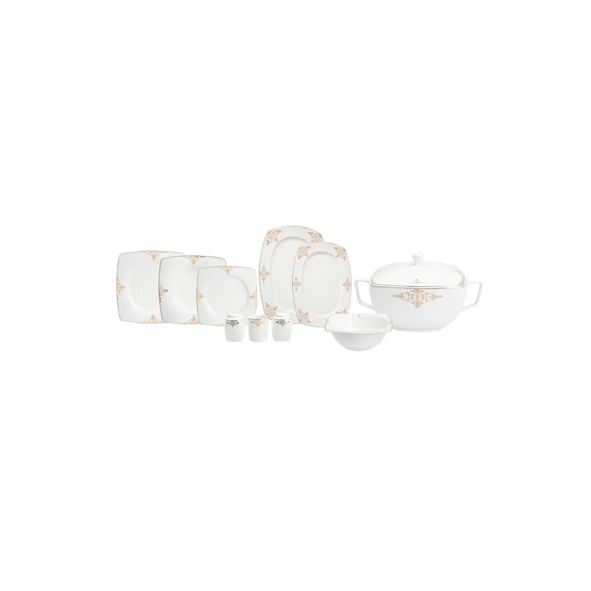 Karaca Melina Fine Cream Tafelservice- Set in für 12 Personen- 60-teilig
