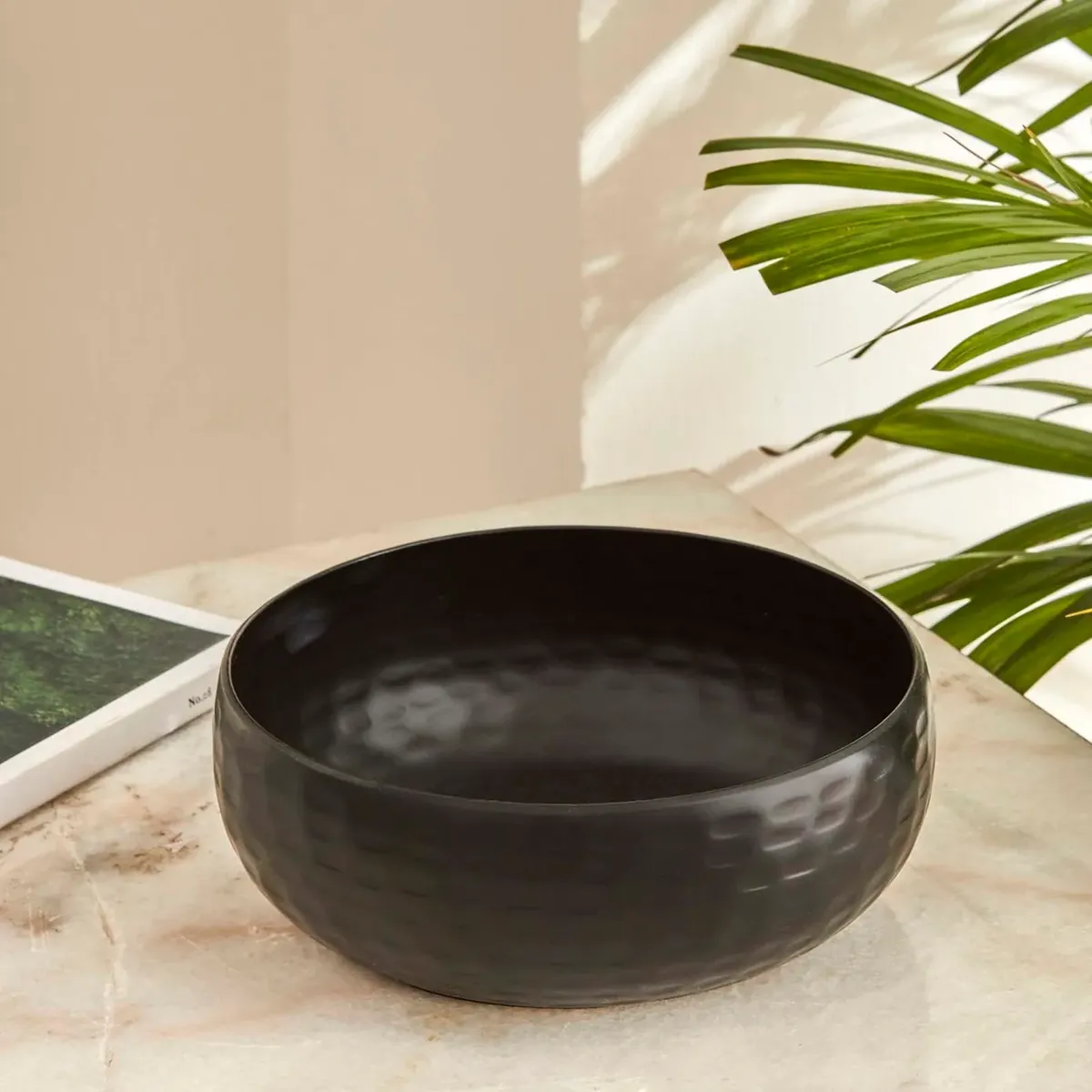 Karaca Home Marokkanische Dekorative Schale Schwarz 18 x 18 x 7 cm