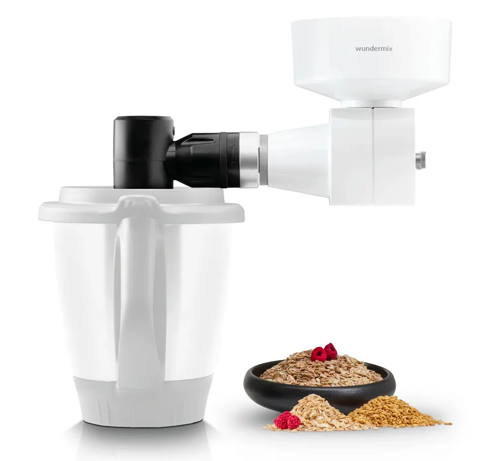 WunderCentix® Starter-Set "Flockenquetsche" für TM6, TM5 & Kitchenaid. 1000g Hafer-Körner von unserer Mühle Gratis!