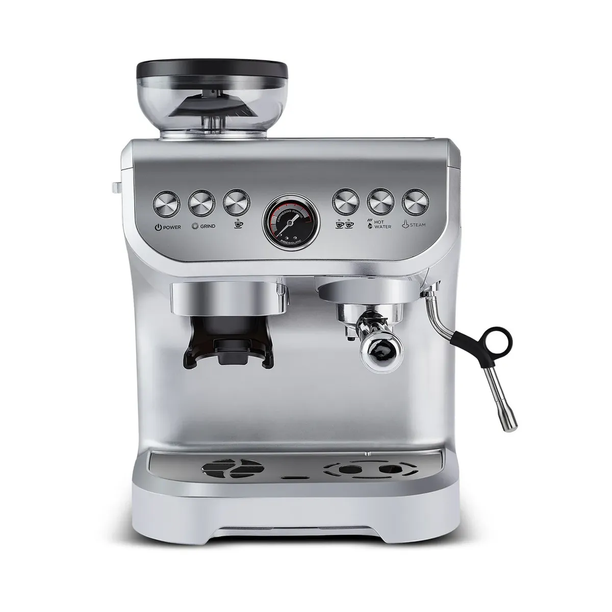 Karaca Coffee Art Barista Kaffeemaschine mit Mühle, Milchaufschäumer, 15 Bar Druck Espresso, Latte, Cappuccino, Americano Maschine 2L