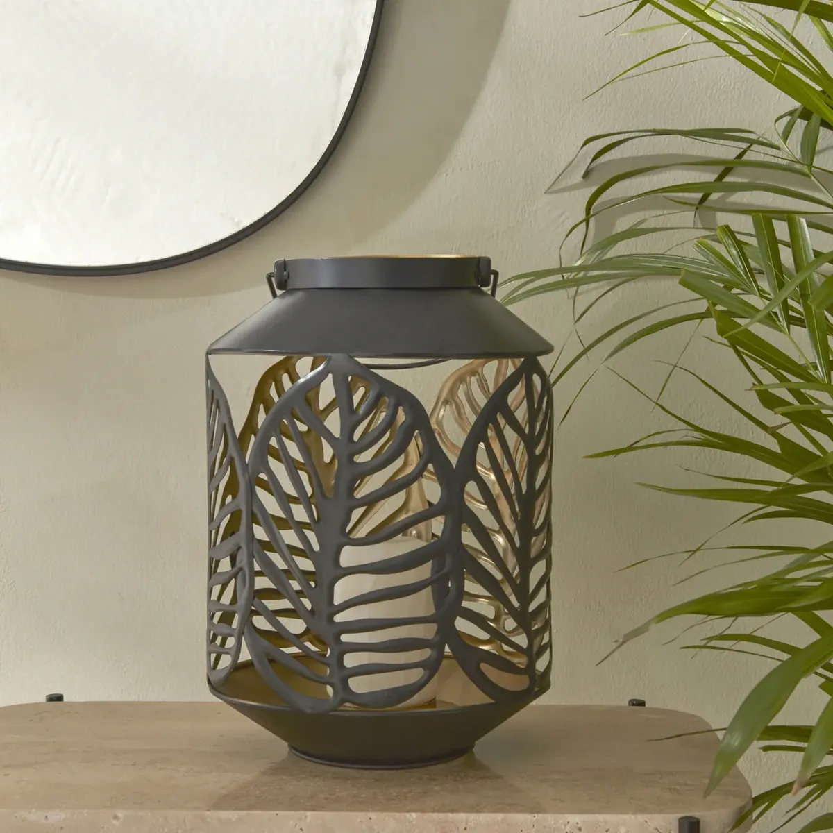 Karaca Home Timber Kerzenständer 18 x 18 x 26 cm Schwarz
