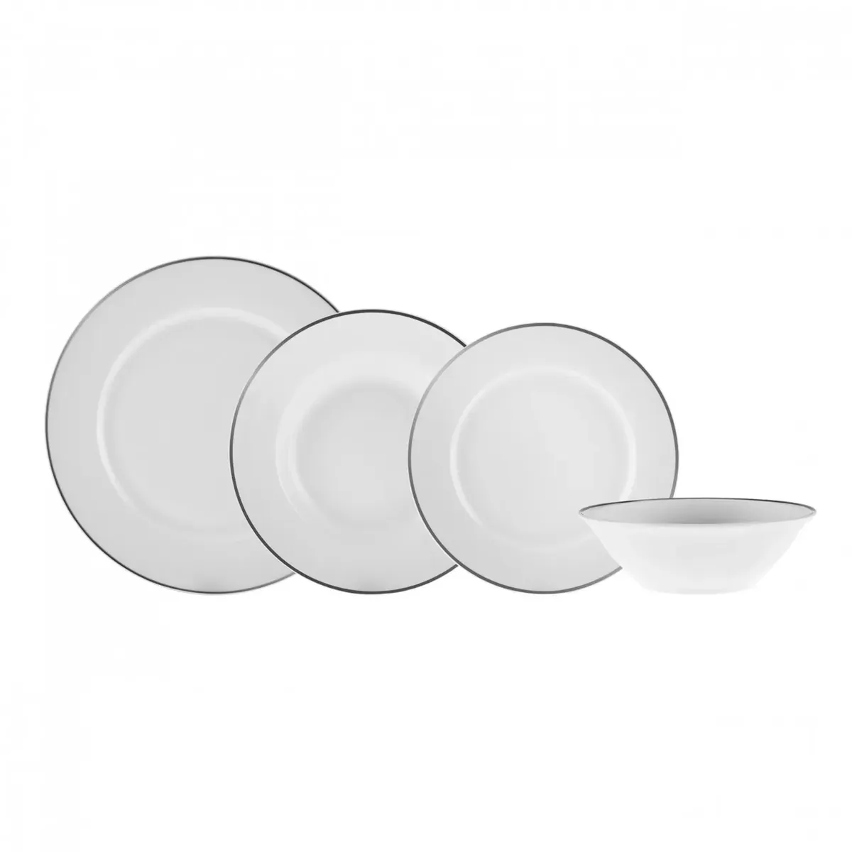 Karaca Rebeca Platinium 16-teiliges Porzellan-Set für 4 Personen