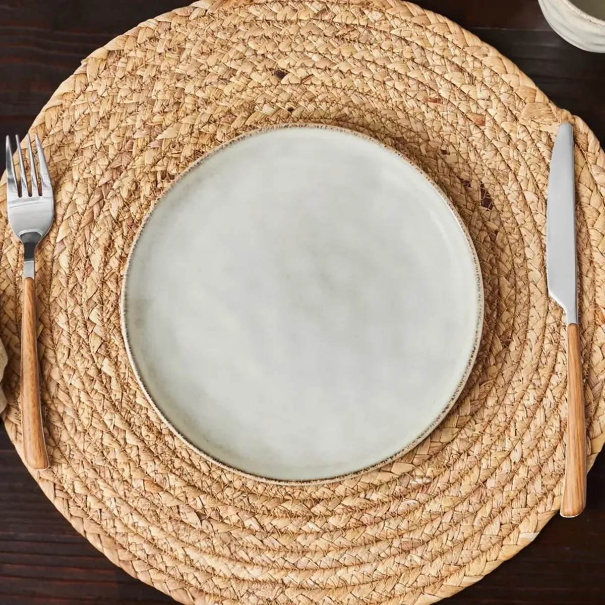 Karaca Aria Reactive Glaze Kuchenteller, 20 cm, Beige