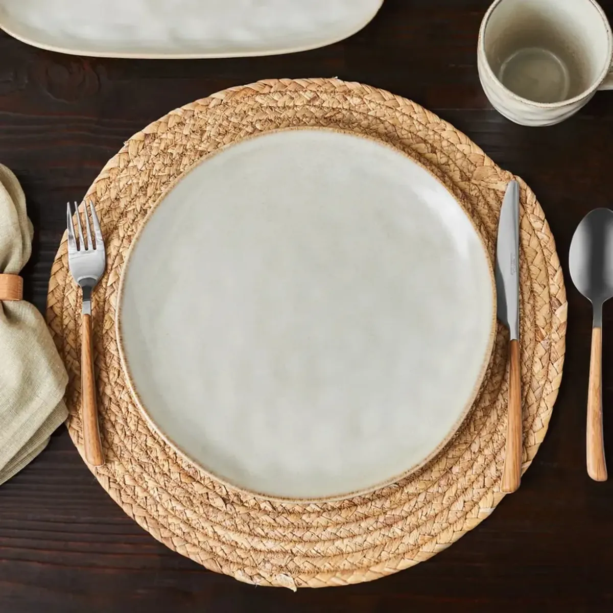 Karaca Aria Reactive Glaze Speiseteller, 27cm, Beige