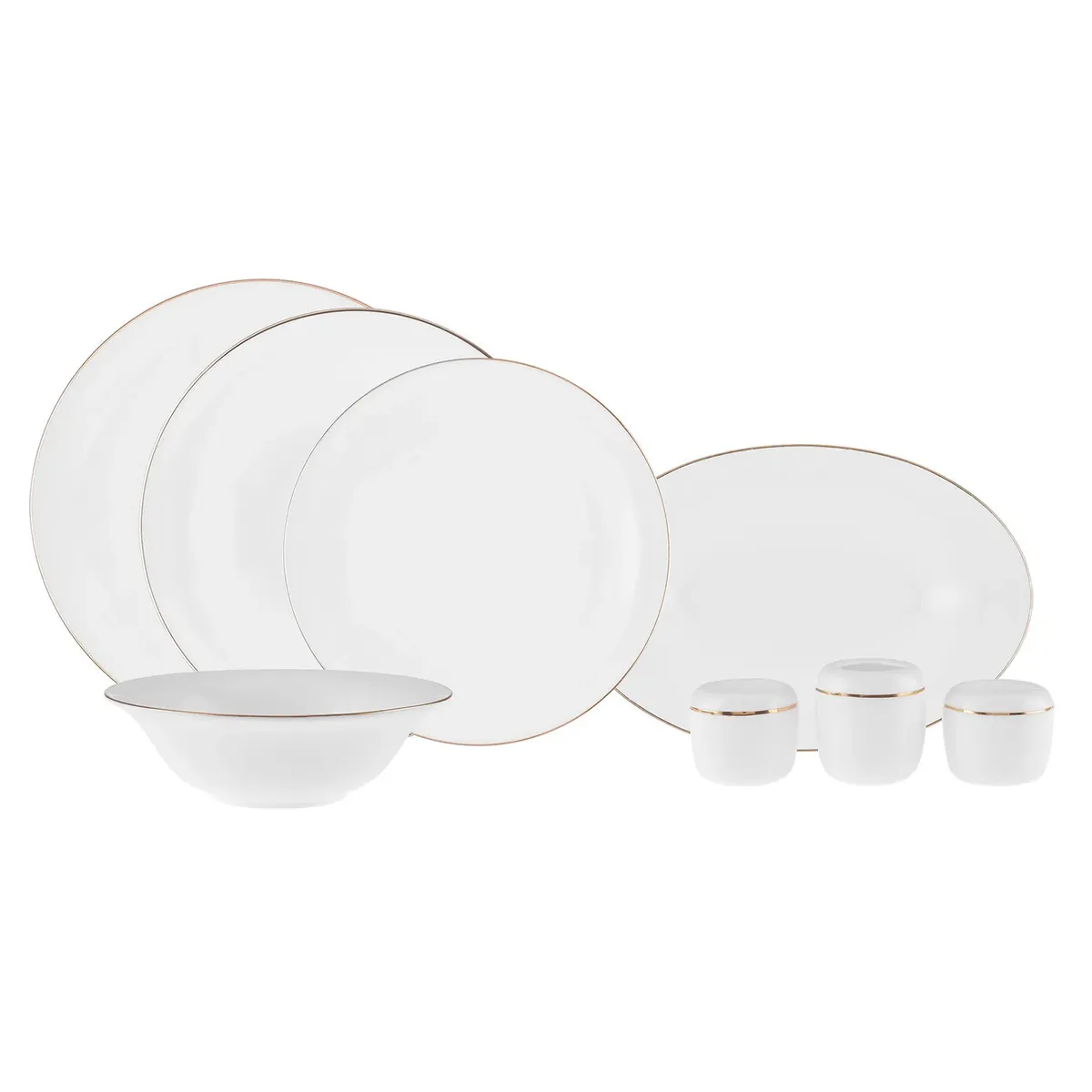 Karaca Fine Pearl Fame 58-Teiliges 12-Personen Geschirrset Gold