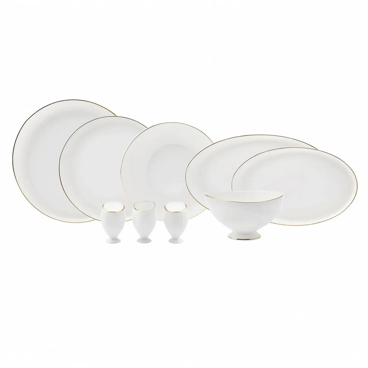 Karaca Fine Pearl Extra Wilderness 62-Teiliges 12-Personen Geschirrset Gold