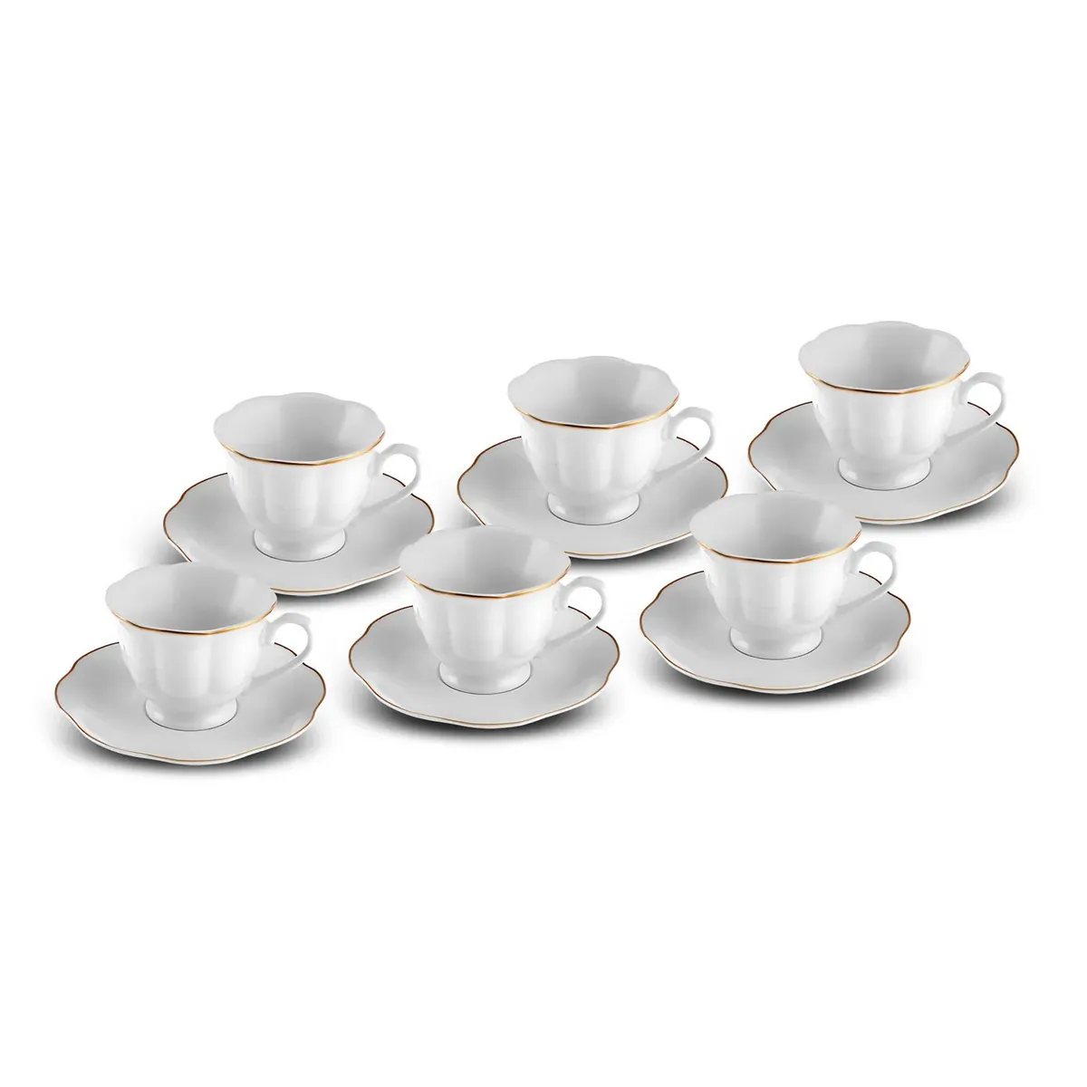 Karaca Bell Kaffeetassen-Set, 6 Personen, 90 ml