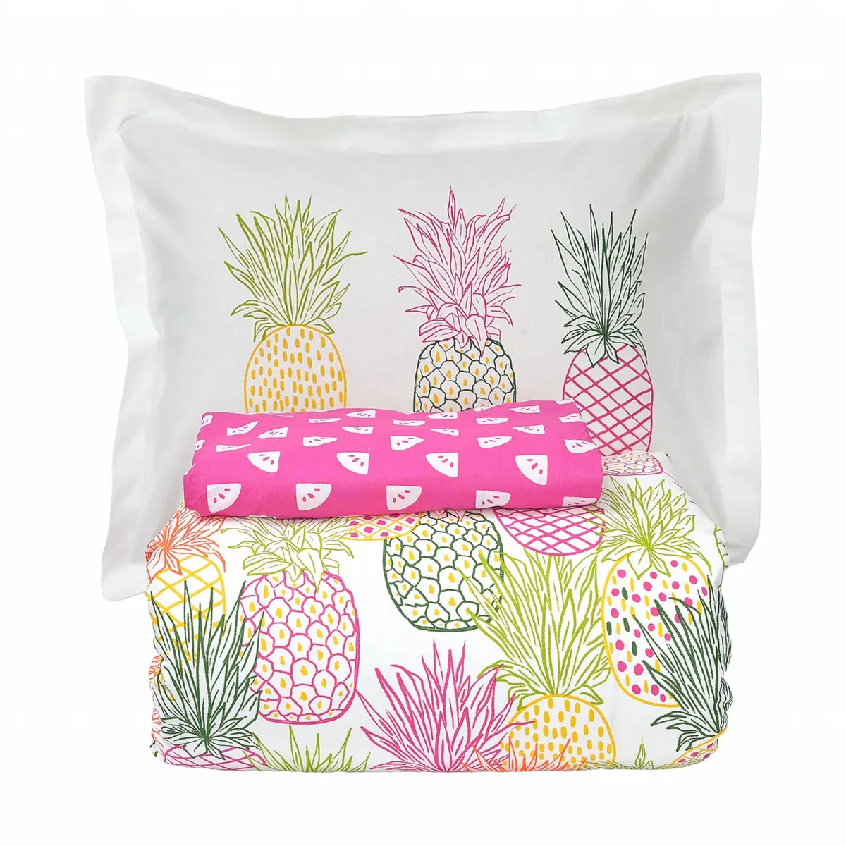 Karaca Home Young Tropical Einzeln 100% Baumwolle Bettdecken Set