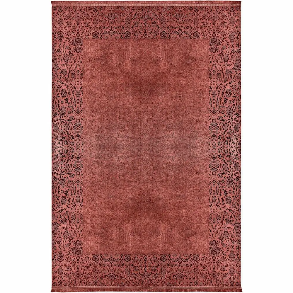 Kashmir Teppich Viskose Premium Damast Lachs 80x150 cm Teppich