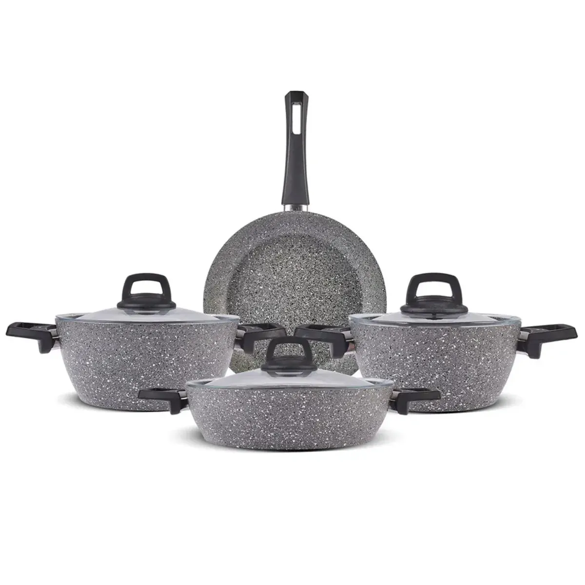 Karaca Gris BioGranit Kochtopf-Set 7- teilig