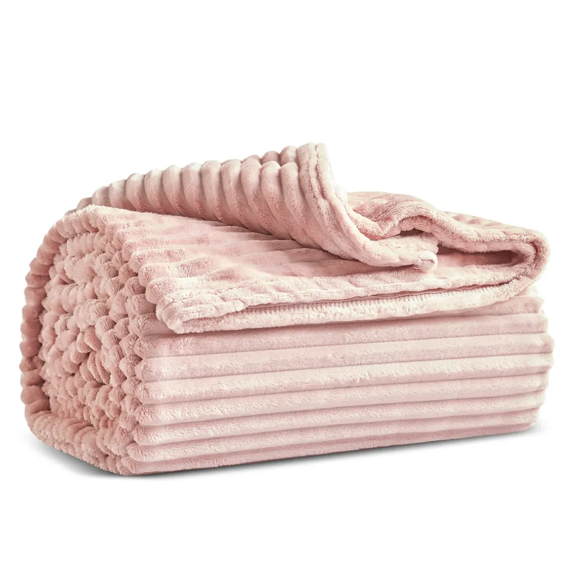 Karaca Ruby Stripe Wellsoft Doppel Decke, Rosa