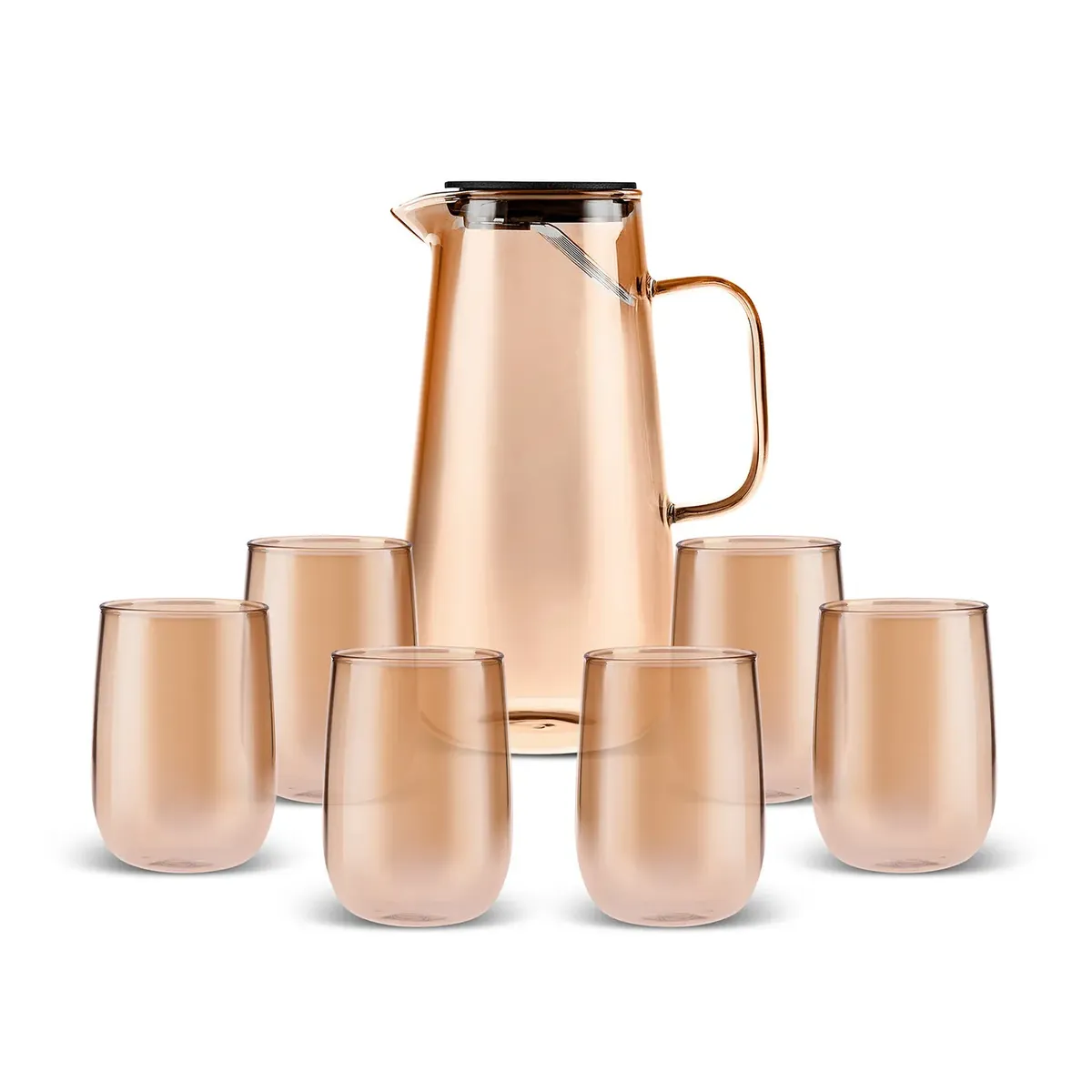 Karaca Parma Wasser Set, 7 Teilig, Amber