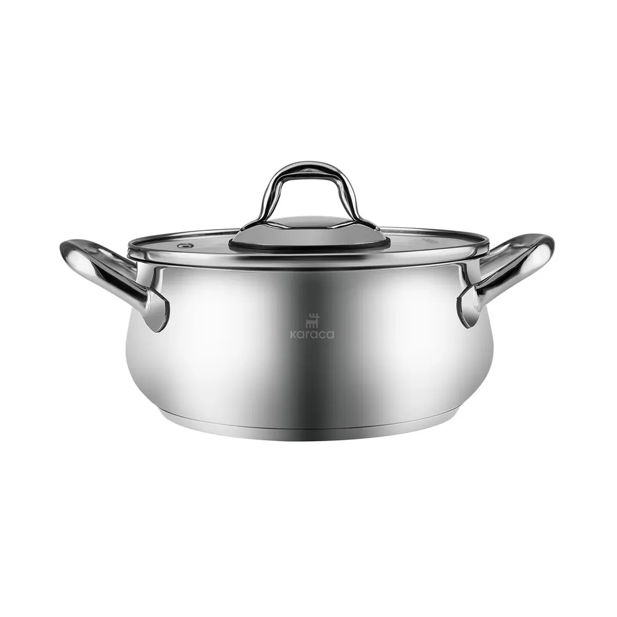 Karaca New Akara Induktion Boden Tief Topf, Stahl, 24 cm