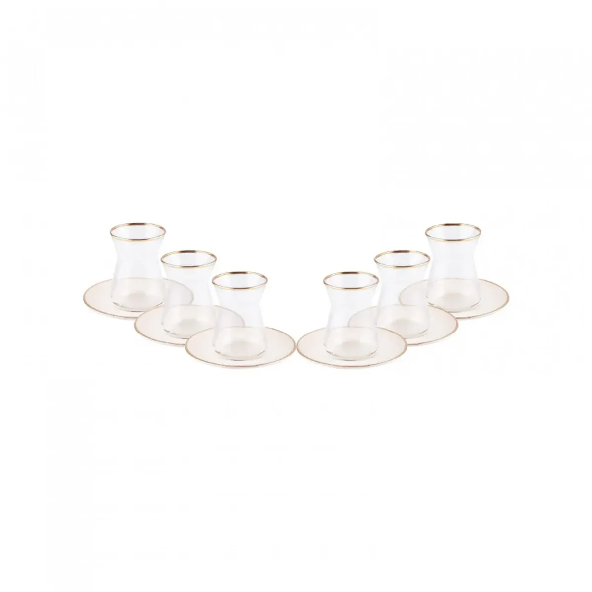 Karaca Retro Beige Teeservice für 6 Personen