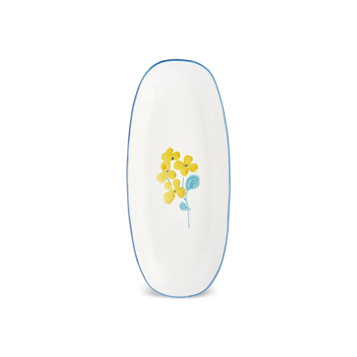 Karaca Primavera Gelbe Blumen Ovaler Teller