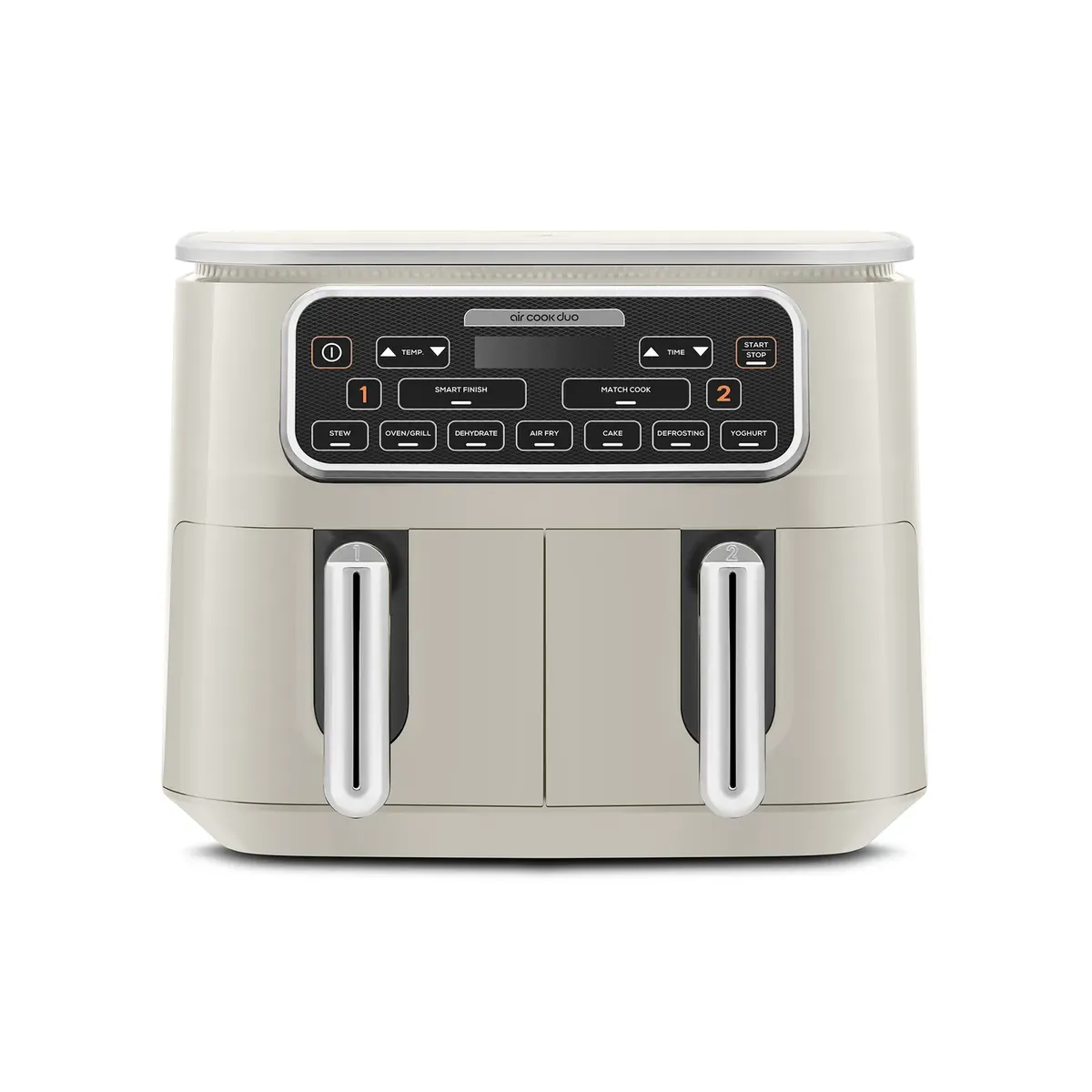 Karaca Air Cook Duo Heißluftfritteuse XXXL 8 Liter Airfryer, Starlight, 8 Personen, 2500W