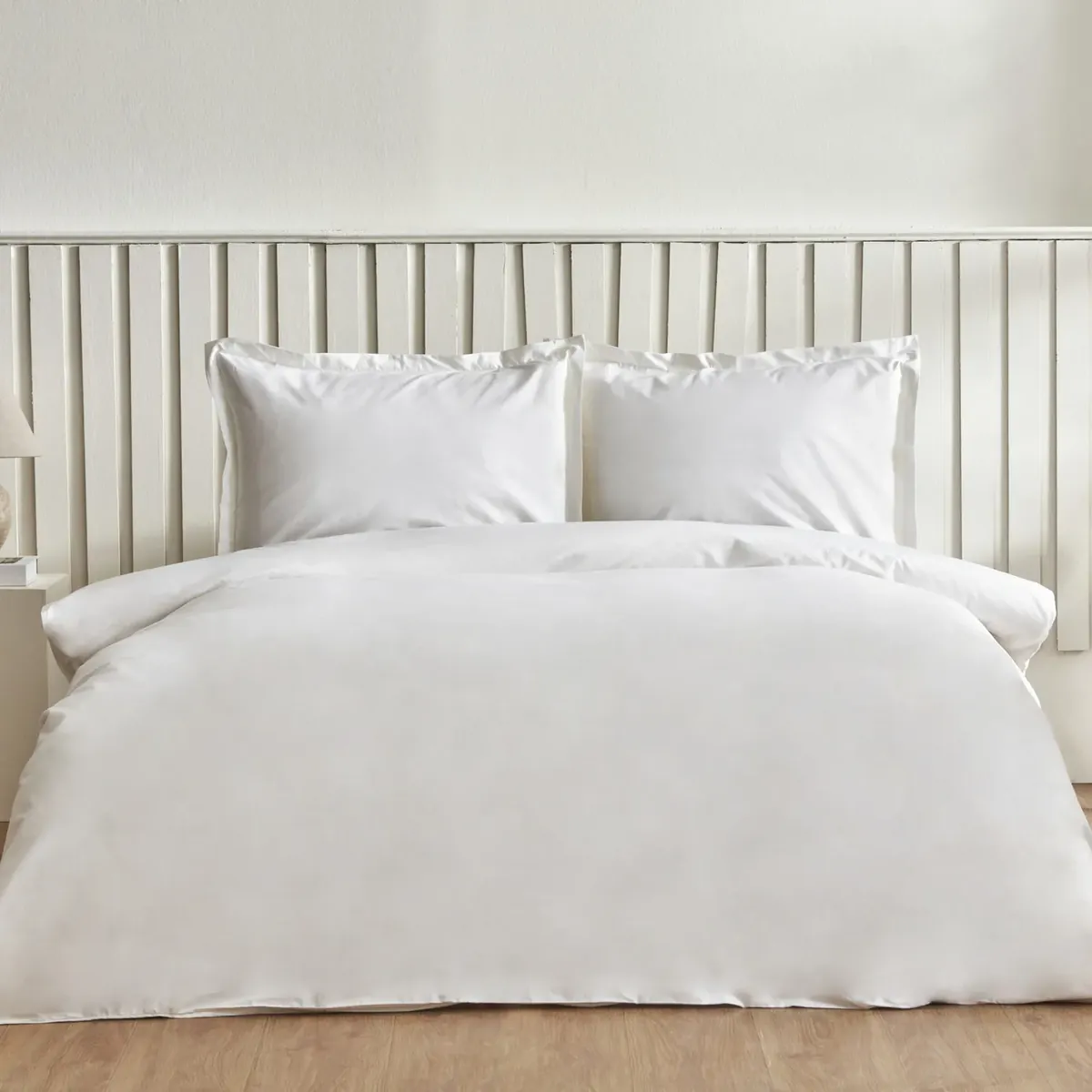 Karaca Home Cool Touch Stripe Doppel Bettbezug Set Weiß