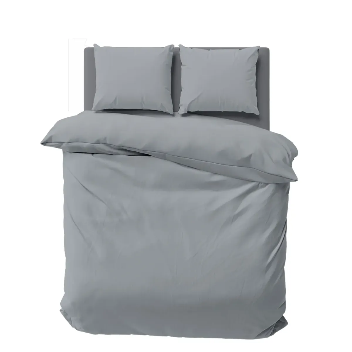 Nautica Solid Double Grey Bettbezugsset, 200x200, 2x80x80