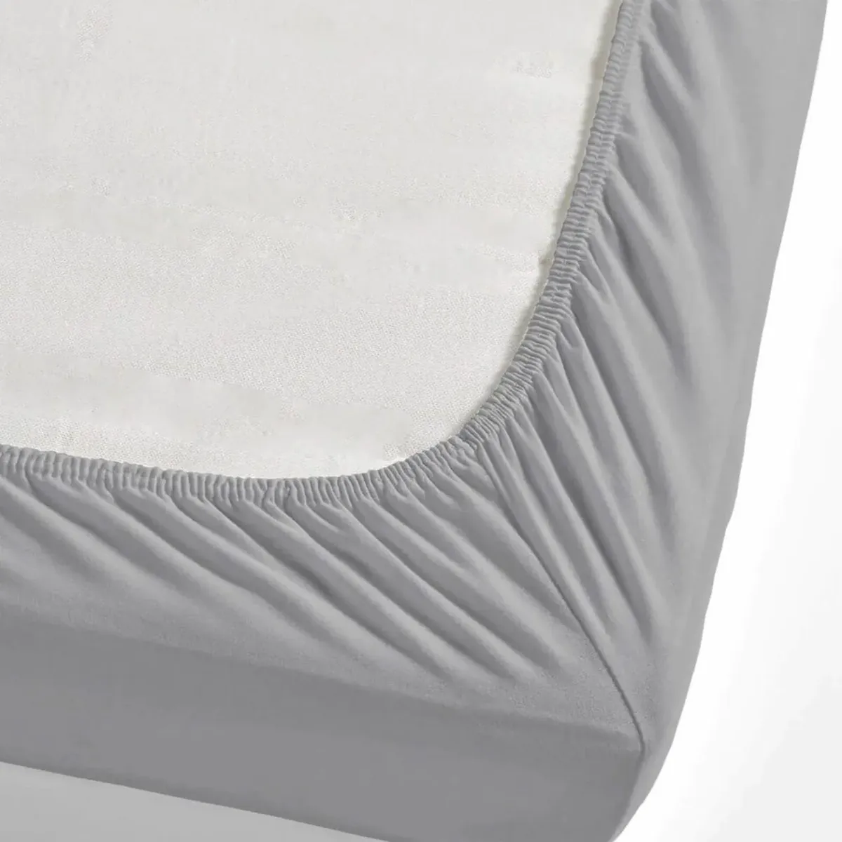 Nautica Jersey-Spannbetttuch, Silbergrau, 140x200cm