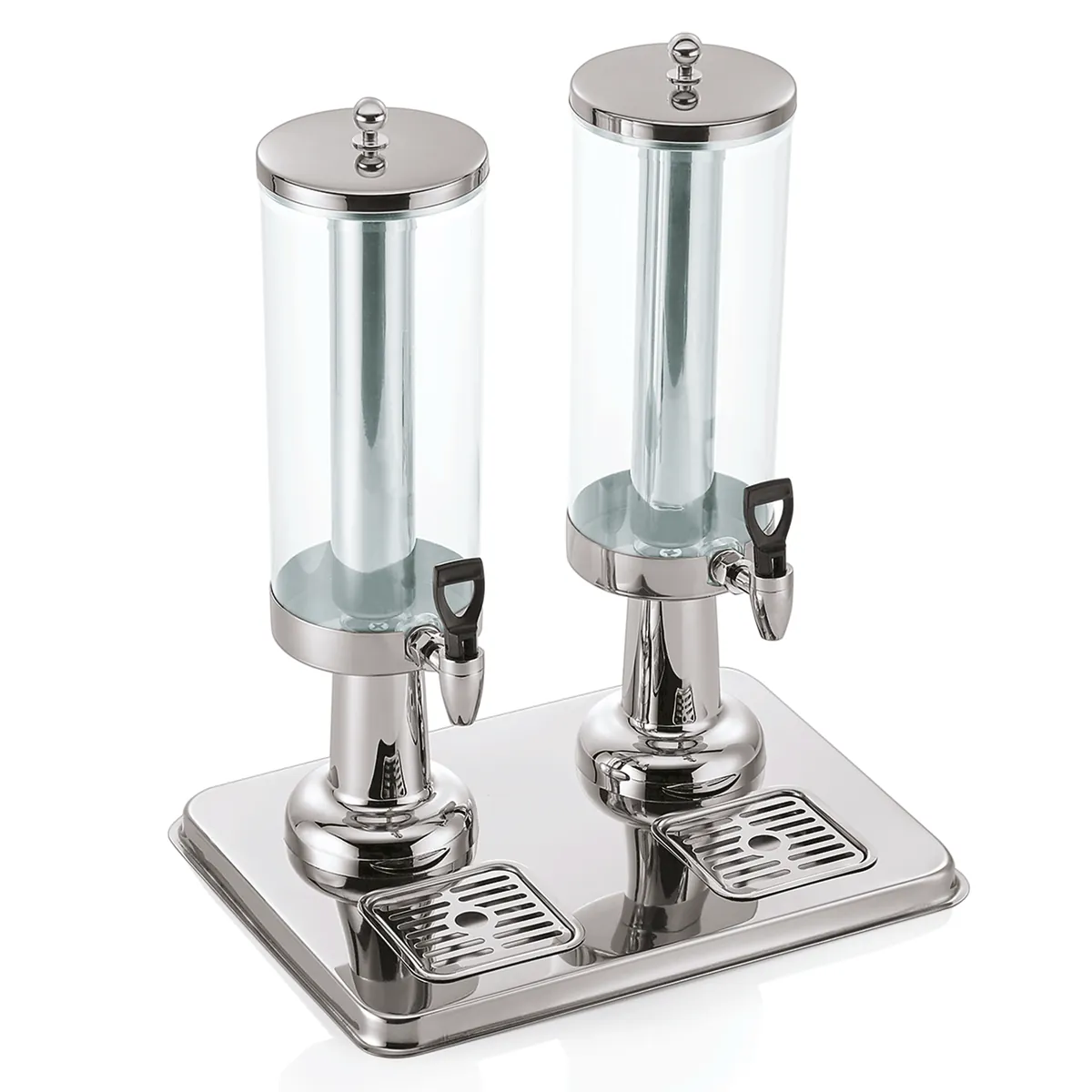 Getränkedispenser, 2+3 ltr., 41,5 x 31,5 x 50 cm, Chromnickelstahl, Polycarbonat