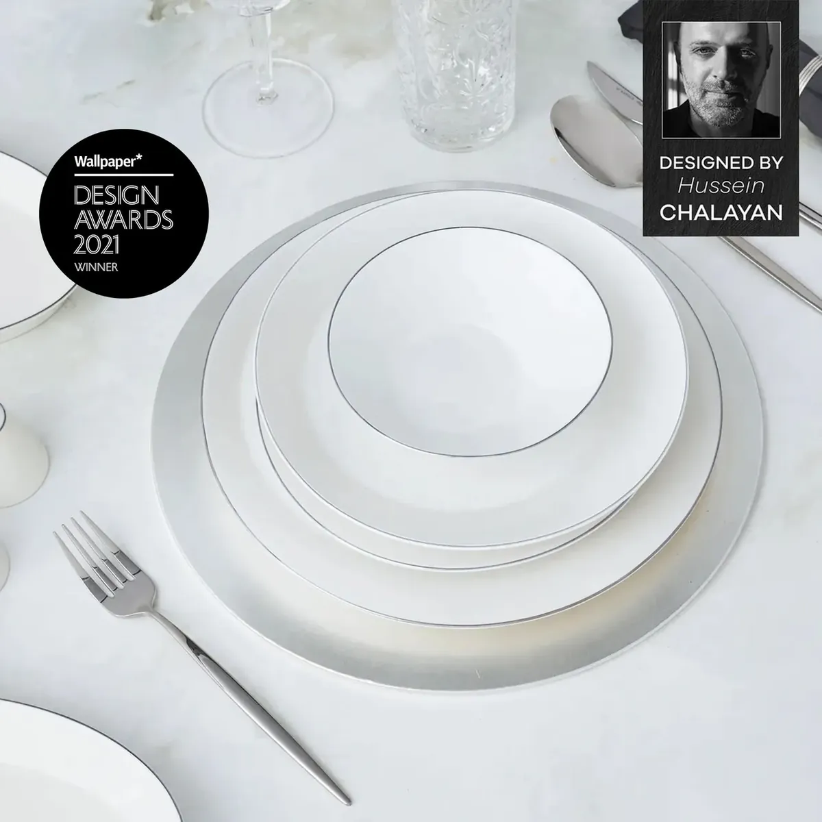 Karaca x Hussein Chalayan Streamline Sun Path 59-Teiliges 12-Personen Geschirrset
