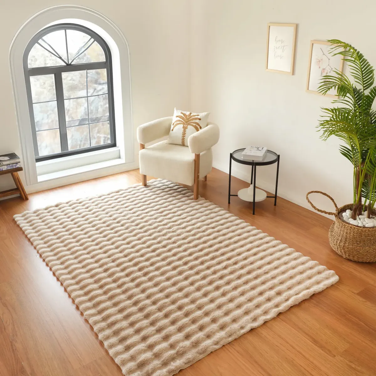 Kaschmir Teppich 7/24 Cosy Premium Bubble Beige 120x180 cm