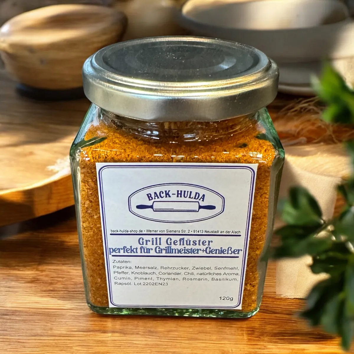 Grill Geflüster-perfekt für Grillmeister & Genießer. 120g Im Quadrat Glas