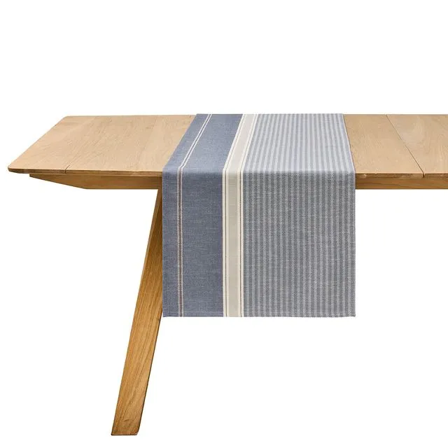 -Le Jacquard Francais- Tischläufer 50x150cm "Dune" 50% recycelte Baumwolle/ 50% neue Baumwolle