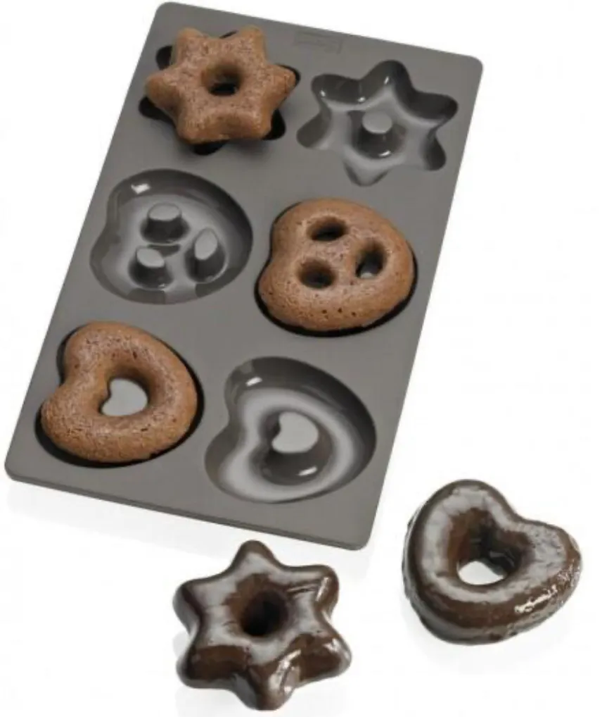 Lurch Lebkuchen Flexi®️ From-Brezeln, Herzen, Sterne, 2er Set| Original FLEXI®FORM Silikon, 15 Jahre Garantie