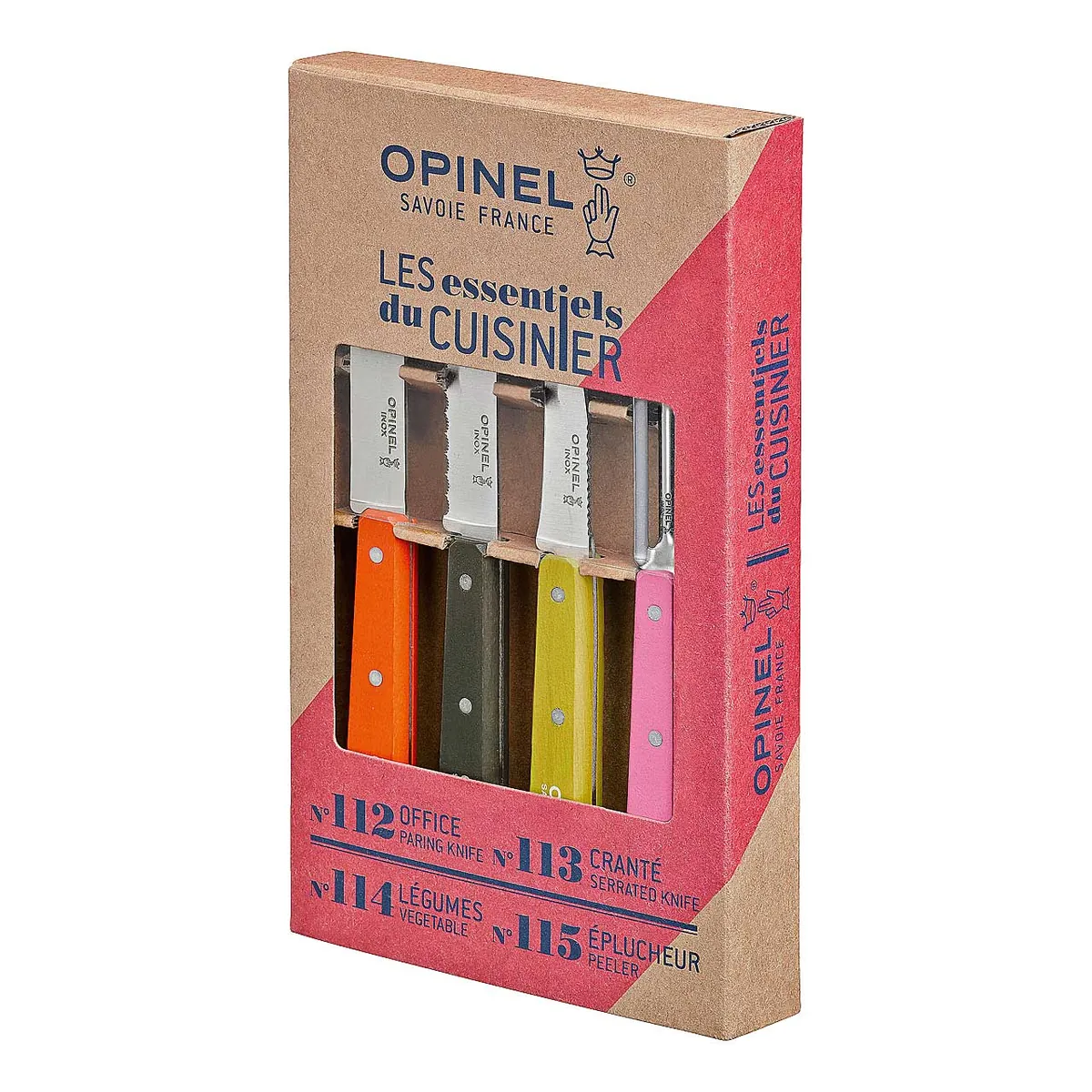 Opinel LES ESSENTIELS 50s Küchenmesser-Set, 4-teilig