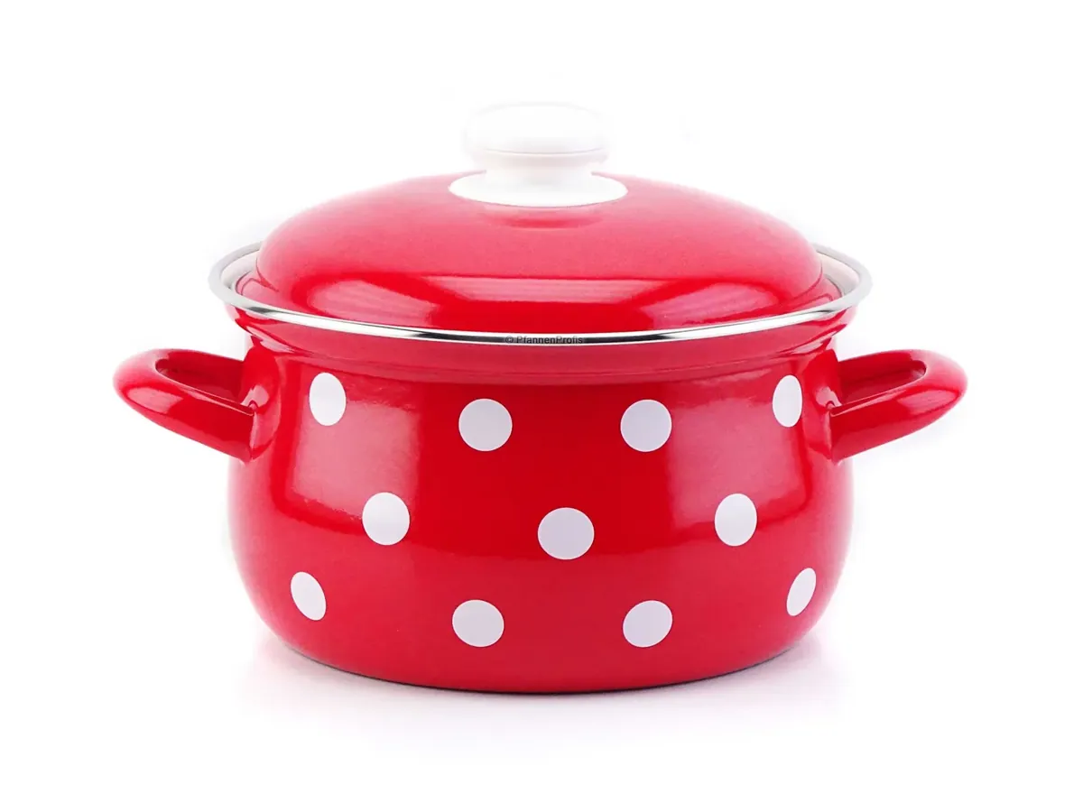 BELIS Stahl-Emaille Kochtopf DOTS 20 cm