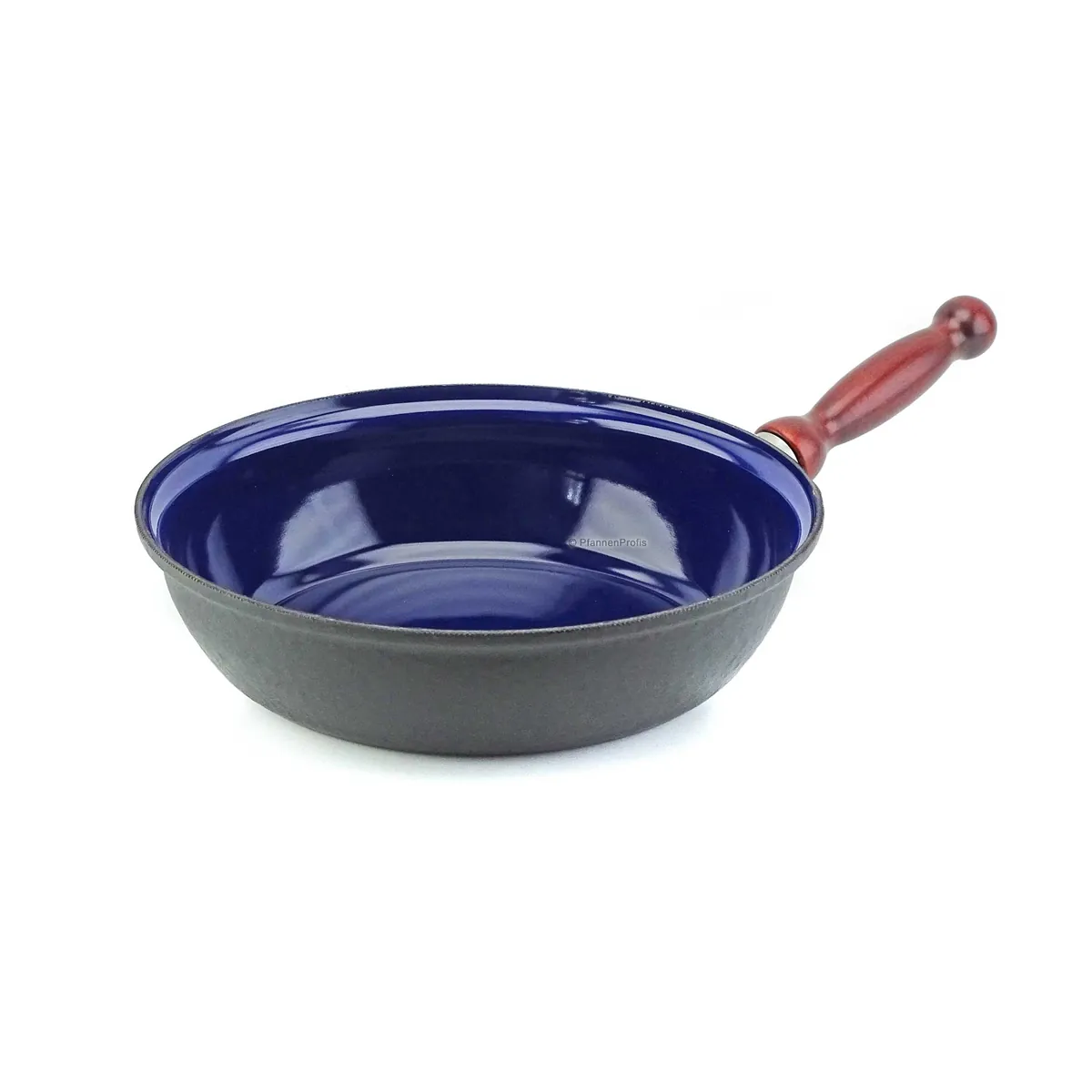 BELIS Stahl-Emaille Pfanne STABIL EXTRA 24 cm abnehmbarer Griff