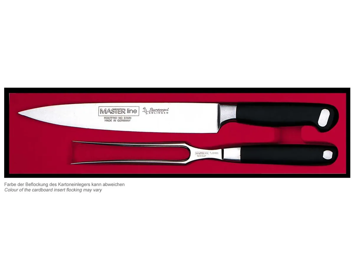 BURGVOGEL Solingen Tranchierbesteck MASTER LINE 2-tlg geschmiedet Geschenkkarton