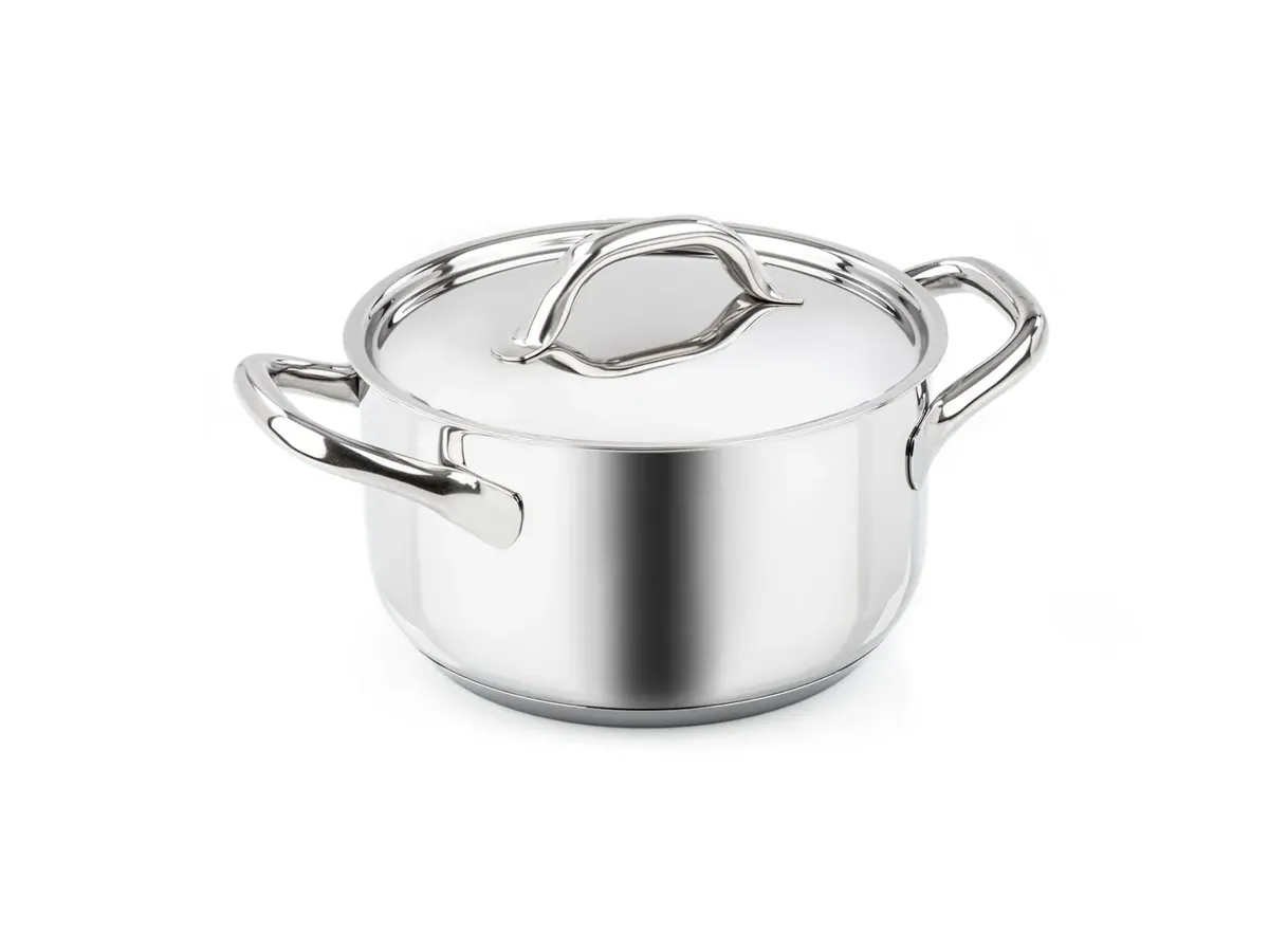 BARAZZONI Kochtopf CHEF LINE Edelstahl 16 cm mit Deckel 1,5 L