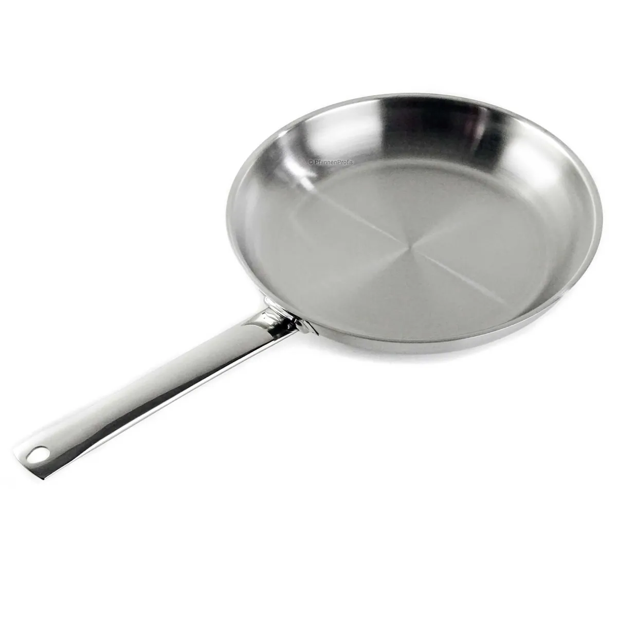 BARAZZONI Edelstahlpfanne PROFESSIONAL 28 cm Bratpfanne unbeschichtet