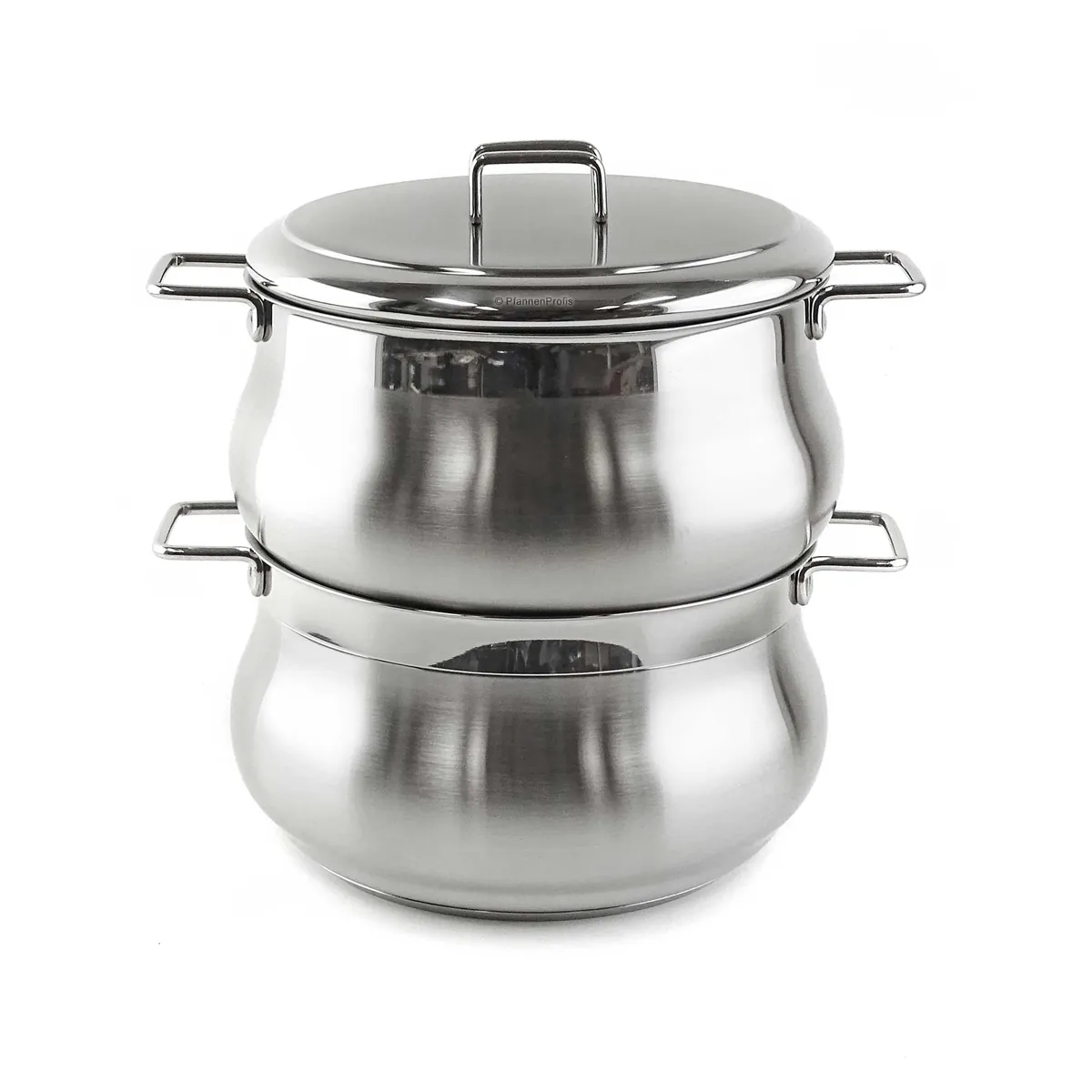 BARAZZONI Dampfgartopf TUMMY Edelstahl 22 cm Kochtopf + Deckel + Dämpfeinsatz