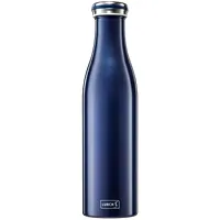 Isolier-Flasche, Edelstahl, 0,75 L, metallic-blau