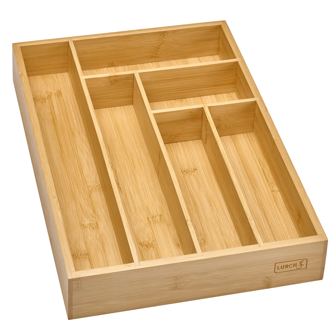 Besteckkasten Bambus 6 Fächer 44,6x30,5x6,5cm
