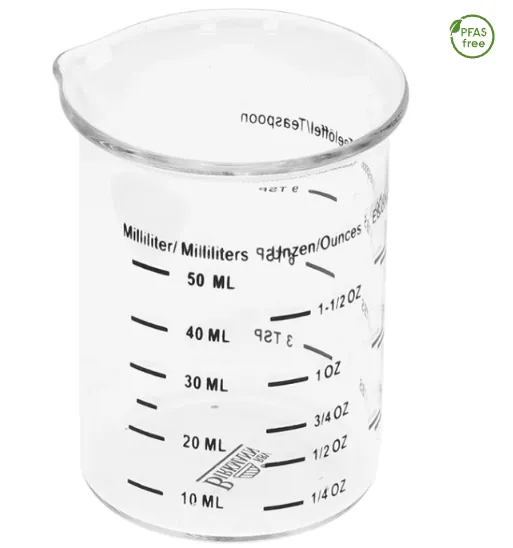 Kleiner Messbecher aus Glas, 50ml