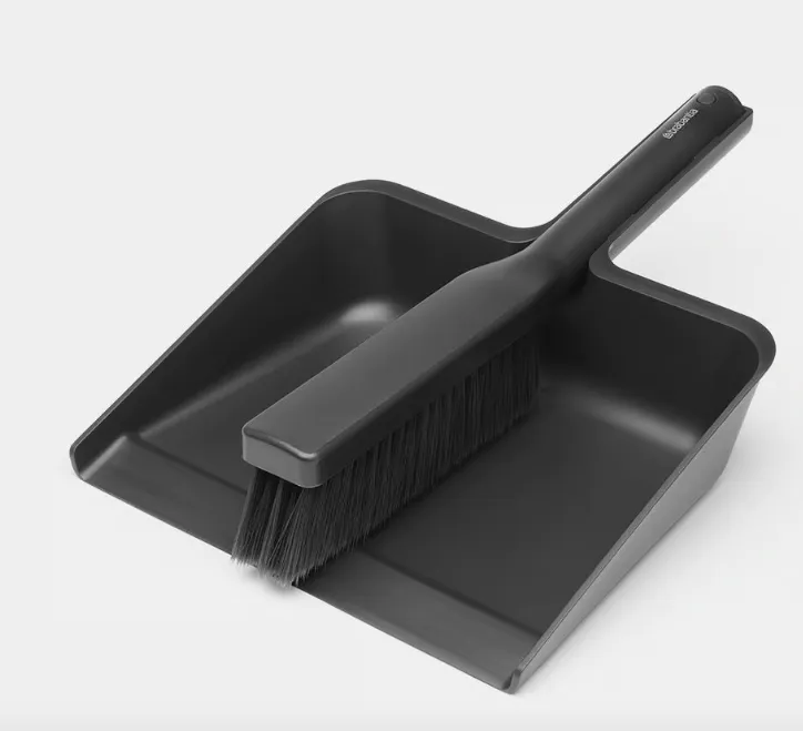 Brabantia Kehrschaufel- und Bürstenset, dunkelgrau